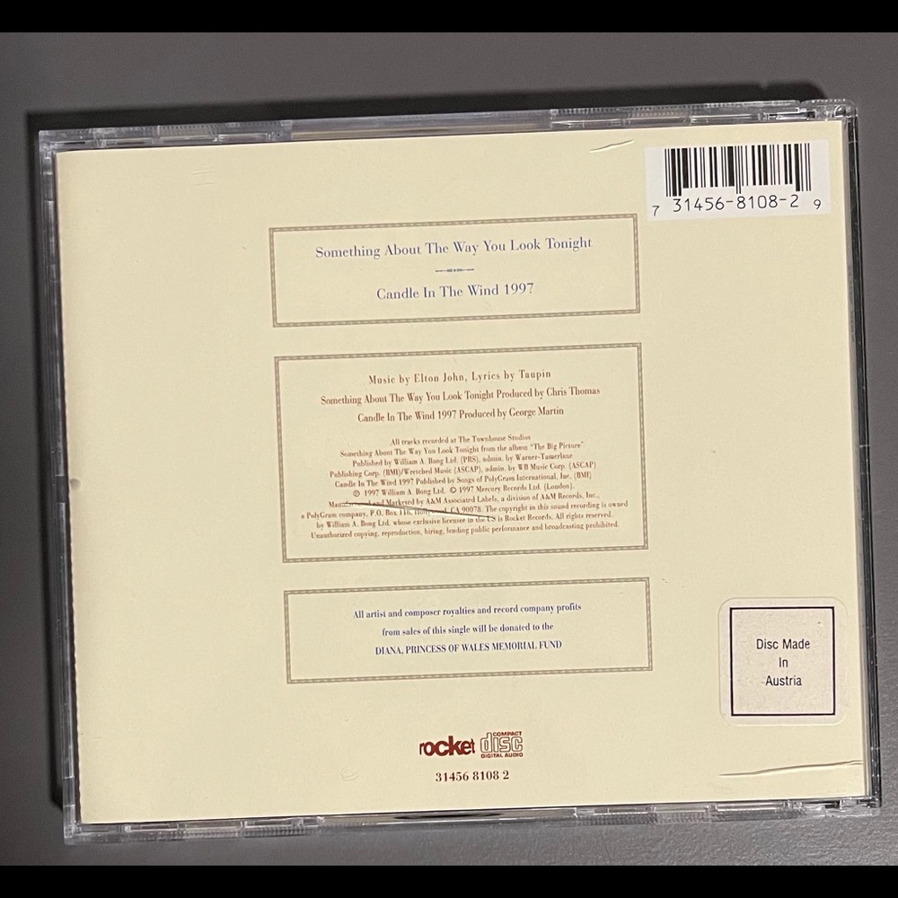Elton John Something About The Way You Look Tonigh - Picture 3 of 3